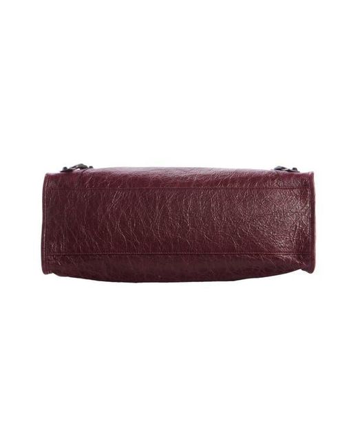 ショルダーバッグ・ポシェット Balenciaga Dark Brown Leather Medium Le City Handbag Balenciaga Medium Le City Leather Satchel in Purple | Lyst