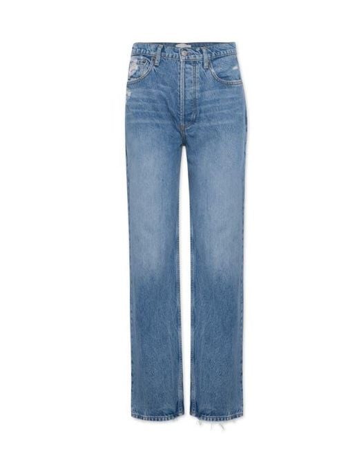 Boyish Blue The Ziggy Straight Leg High Rise Vintage Jeans