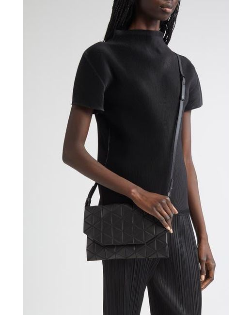 Issey Miyake Black Tonneau Matte Crossbody Bag