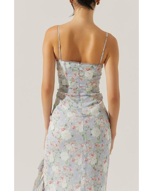 Astr White Brisbane Floral Print Asymmetric Dress