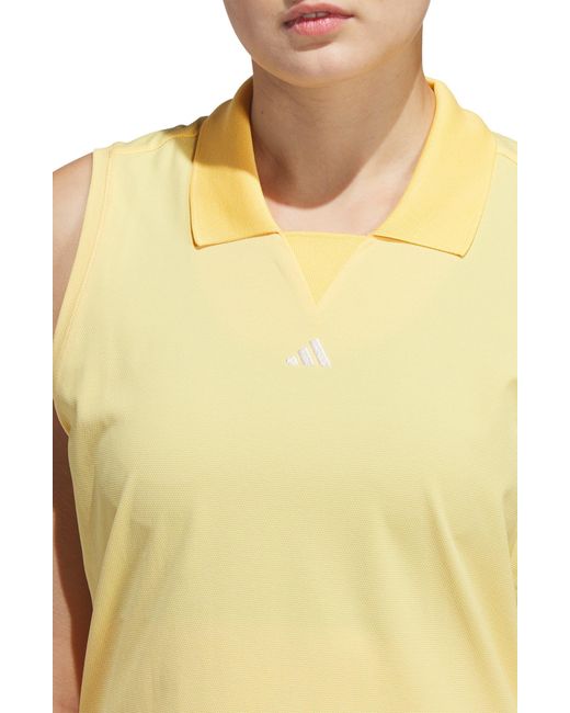 Adidas Originals Yellow Ultimate365 Sleeveless Golf Polo