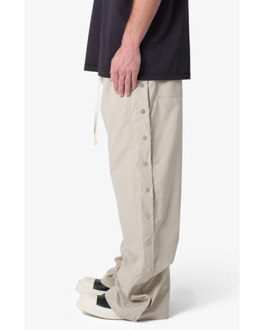 MNML Natural Oversize Side Snap Nylon Pants for men