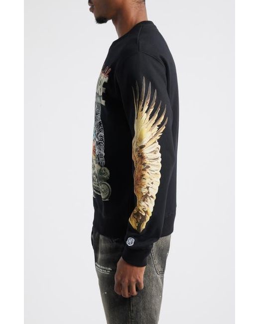 BBCICECREAM Black Bb Desert Eagle Crewneck Sweatshirt for men
