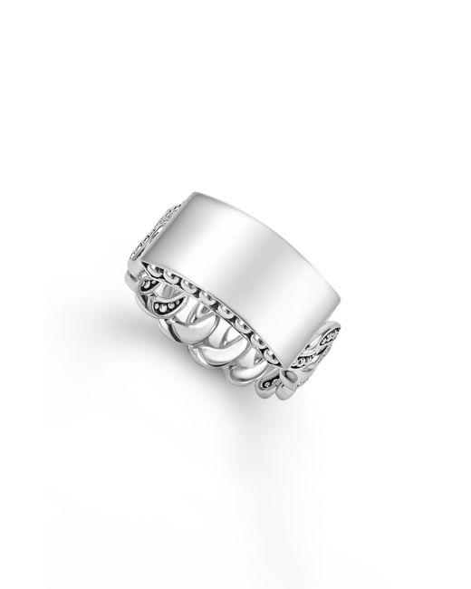 Lagos White Anthem Engravable Ring