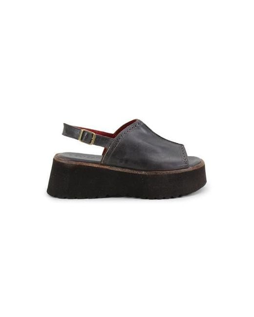 Bed Stu Black Library Platform Sandal