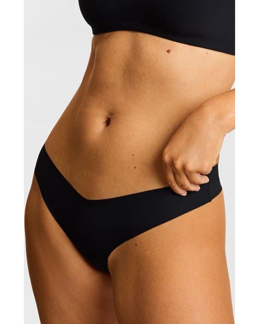 Commando Black Microfiber Thong