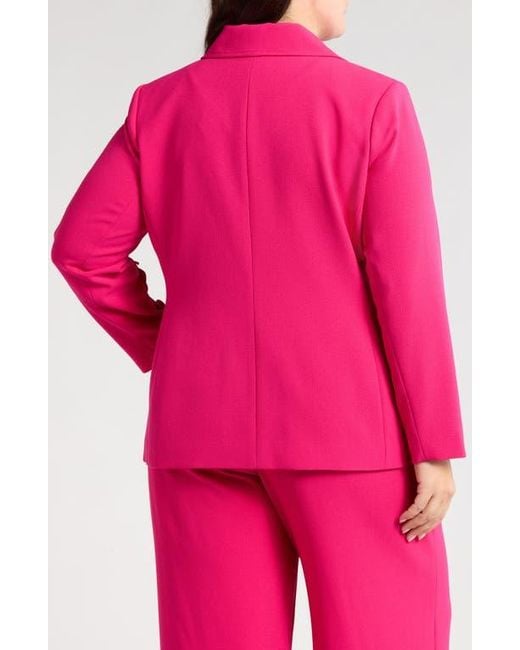 Tahari Pink One-Button Blazer