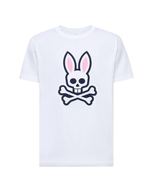 Psycho Bunny White Archive Bunny Graphic T-Shirt for men