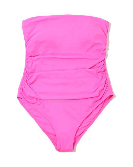 Hanky Panky Pink Strapless Bandeau One-piece Swimsuit