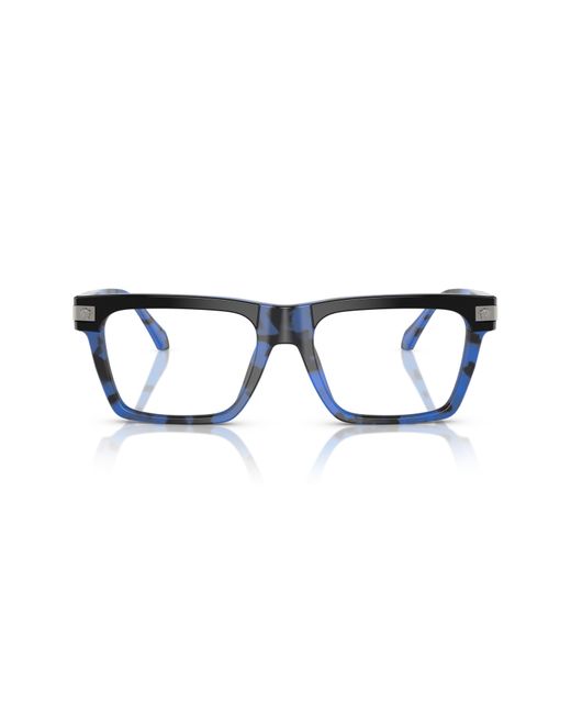 Versace Blue 55Mm Rectangle Optical Glasses for men