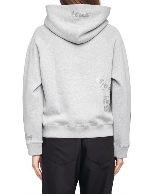 Zadig & Voltaire Gray Georgy Multicusto Strass Cotton Hoodie