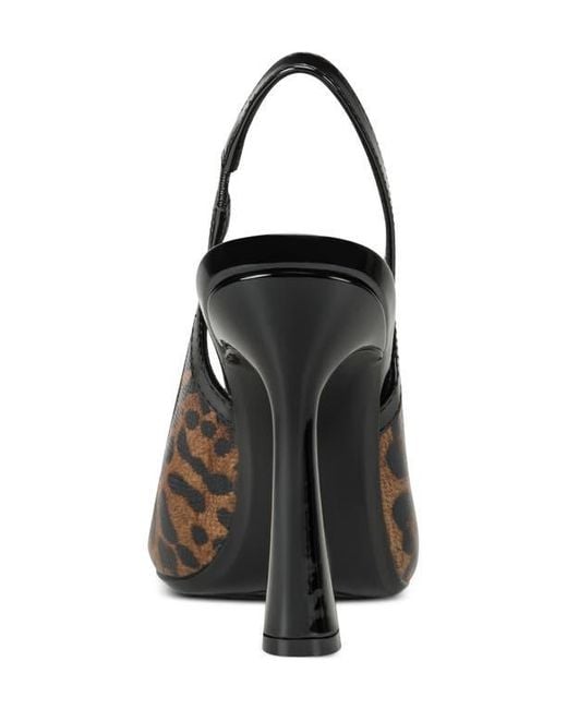 DKNY Black Cinette Slingback Pointed Toe Pump