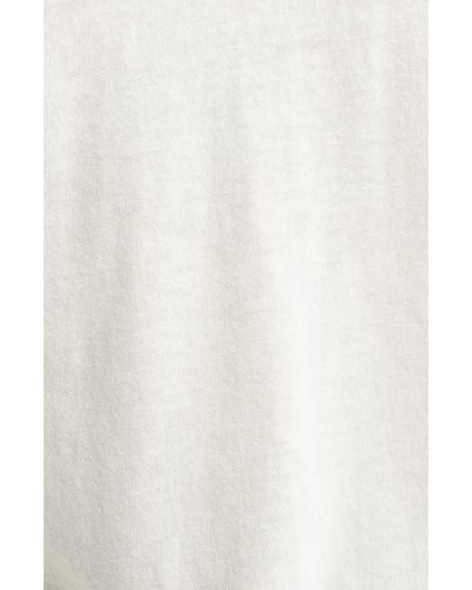 Treasure & Bond Multicolor Roll Crewneck Boxy Long Sleeve Cotton Blend Top