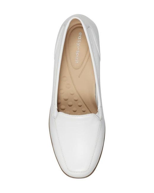 Easy Spirit Women's White Devitt Flat