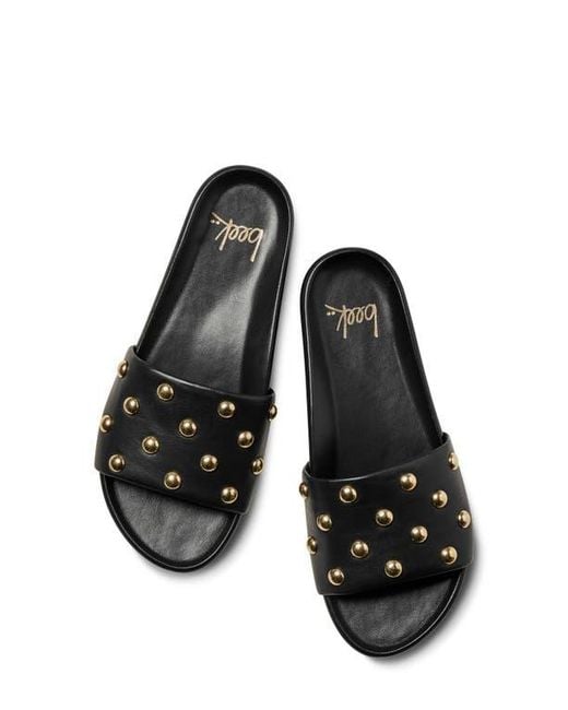 Beek Black Gallito Stud Slide Sandal