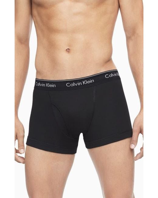 Calvin Klein Black Classics 3-Pack Cotton Trunks for men