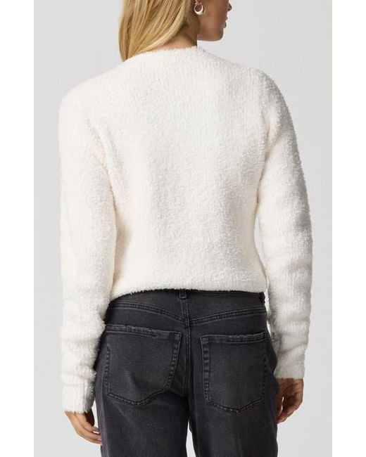 Florence By Mills White Crop Crewneck Sweater