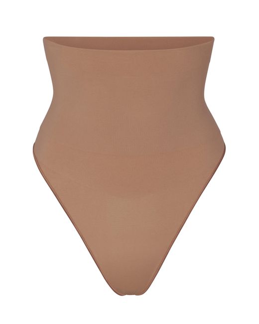 Skims Core Control High Waist Shaper Thong in Brown