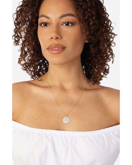 ATHRA LUXE Metallic Moon Medallion Necklace