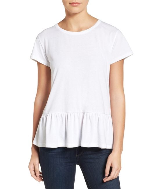 Caslon peplum tee sale