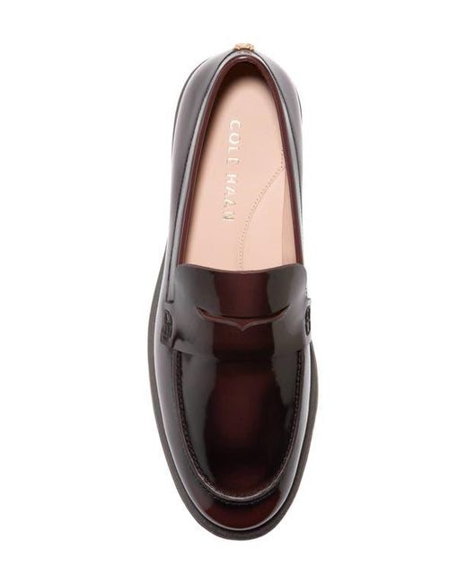 Cole Haan Brown Geneva Platform Penny Loafer