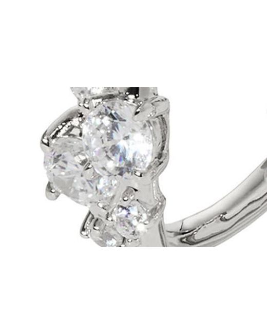 Nadri Metallic Everleigh Cubic Zirconia Three Hoop Earrings
