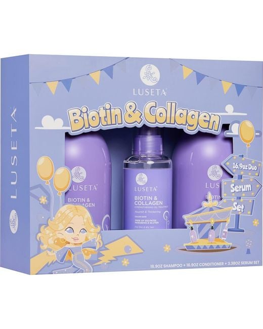 LUSEA Blue Biotin & Collagen Trio Set