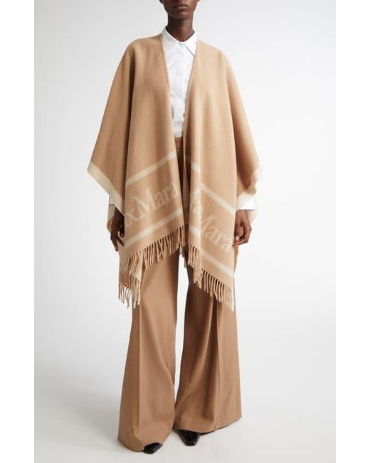 パンツ MAX MARA Ninfa virgin wool trouser Marrone Gabardine wool trousers, camel | 