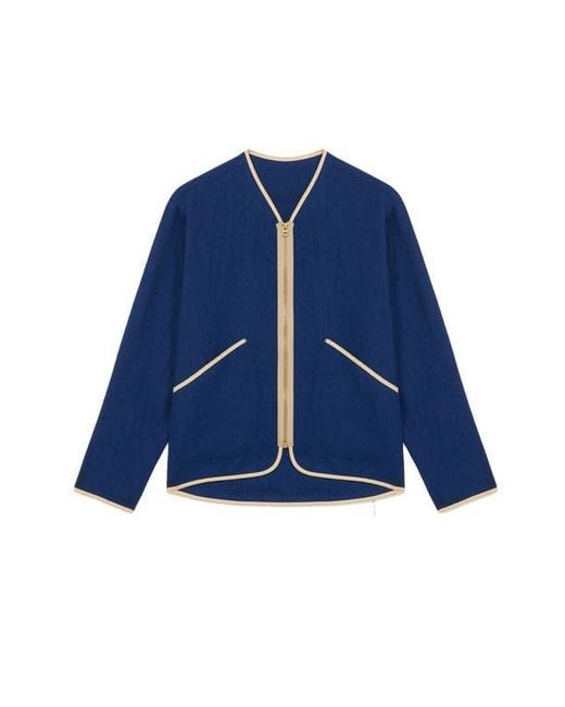Fortela Blue Virgin Wool Jacket for men