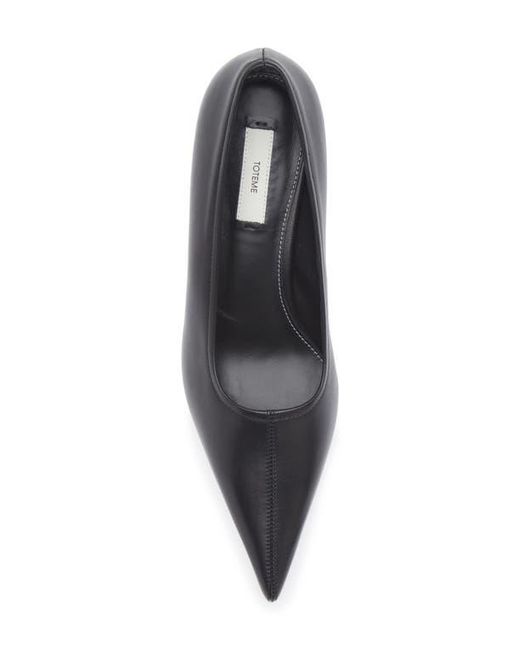 Totême Blue Pointed Toe Wedge Pump