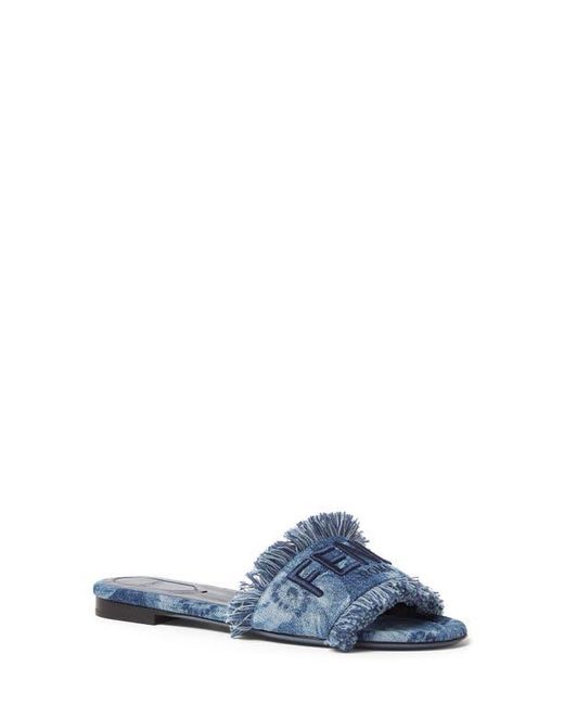 Fendi Blue Sunshine Flat Sandal