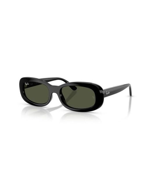 Ray-Ban Green 56Mm Oval Sunglasses