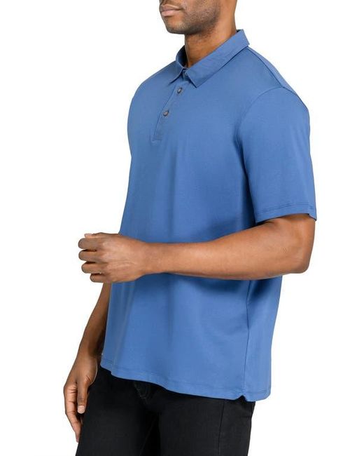 W.r.k. Blue Solid Reworked Slim Fit Polo for men