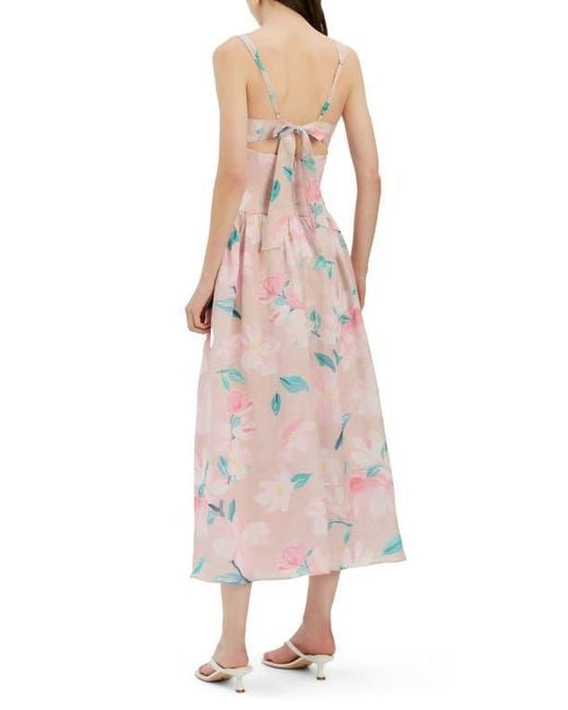 strapless open back dress Rent Bardot Georgia Dress