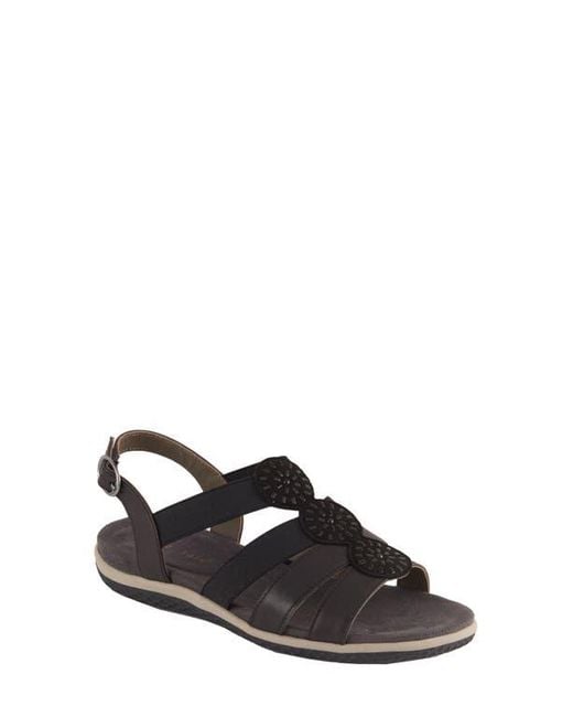 David Tate Black Quilt Slingback Sandal