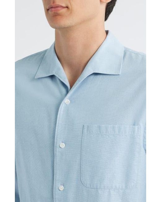 Vince Blue Chambray Button-Up Shirt for men