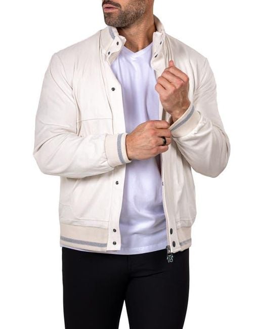 Maceoo Gray Bomber Jacket for men