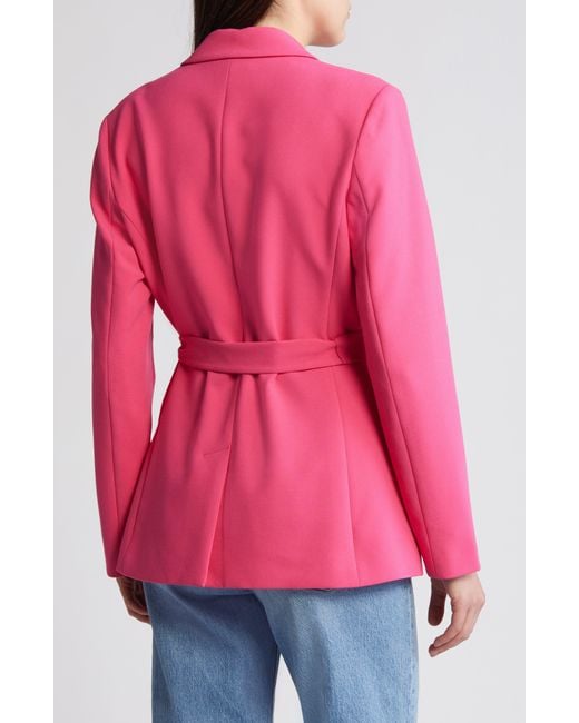 French Connection Pink Whisper Belted Blazer