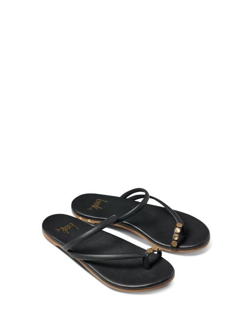 Beek Black Starbird Studded Toe Ring Slide Sandal