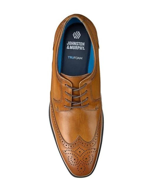 Johnston & Murphy Brown Gibbons Wingtip Derby for men