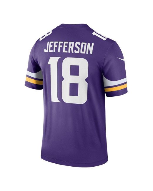 Men's Nike Justin Jefferson Gray Minnesota Vikings Atmosphere Fashion Game Jersey