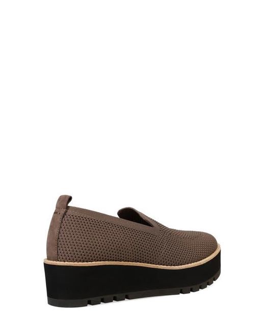 Eileen Fisher Brown Ergos Platform Knit Slip-On Shoe