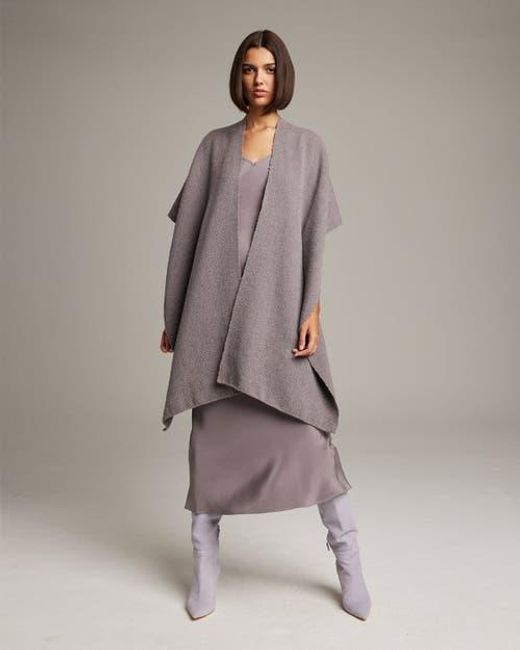 Voz Gray Solid Alpaca Duster