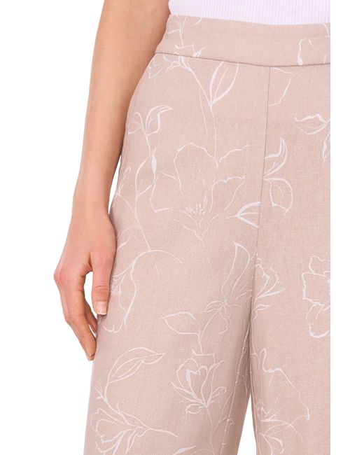 Halogen® Pink Halogen(r) Wide Leg Linen Blend Pants