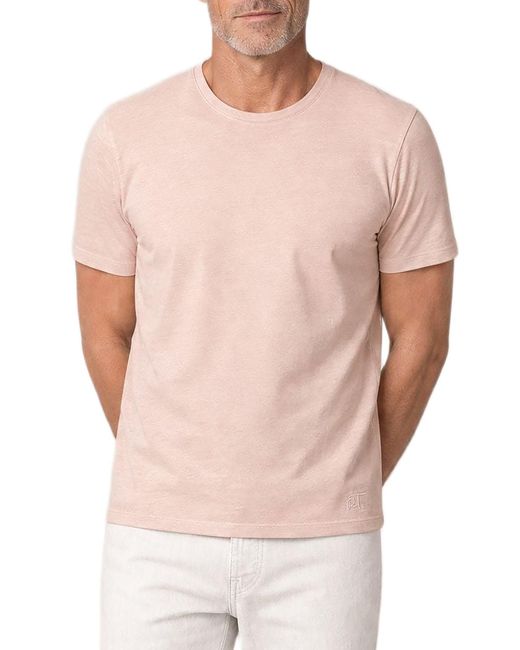 Robert Talbott White Davis Pique Linen Tee for men
