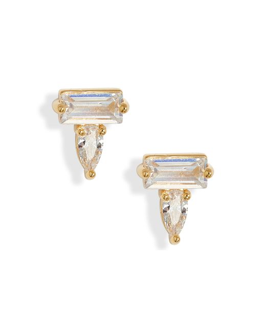 Nordstrom White Mixed Cubic Zirconia Stud Earrings