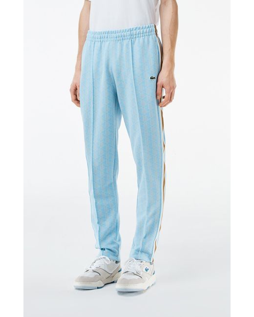 Lacoste Blue Regular Fit Geo Print Track Pants for men