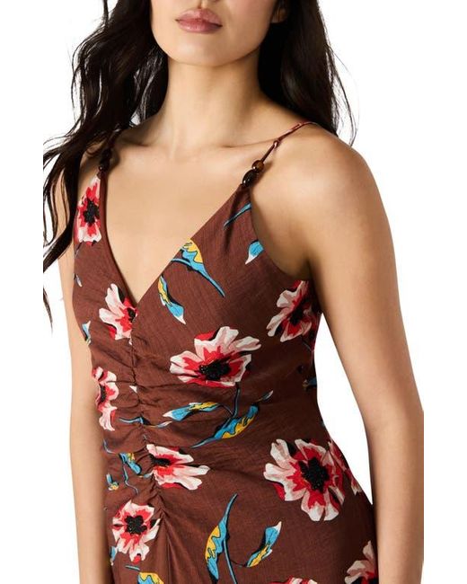 Steve Madden Red Monroe Ruched Maxi Dress