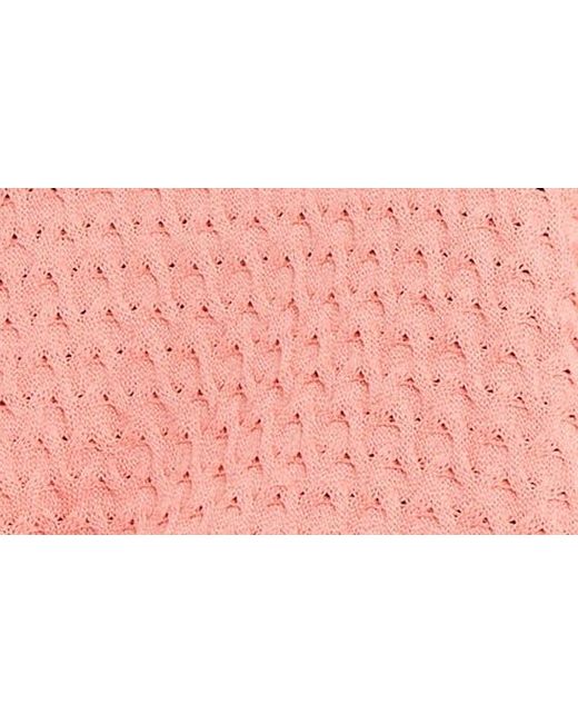 Misook Pink Cable Knit Tunic Sweater