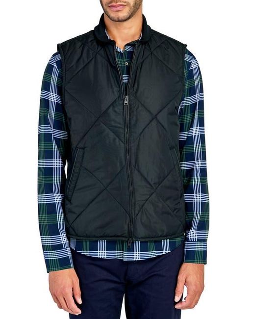 W.r.k. Blue Solid Quilted Vest for men